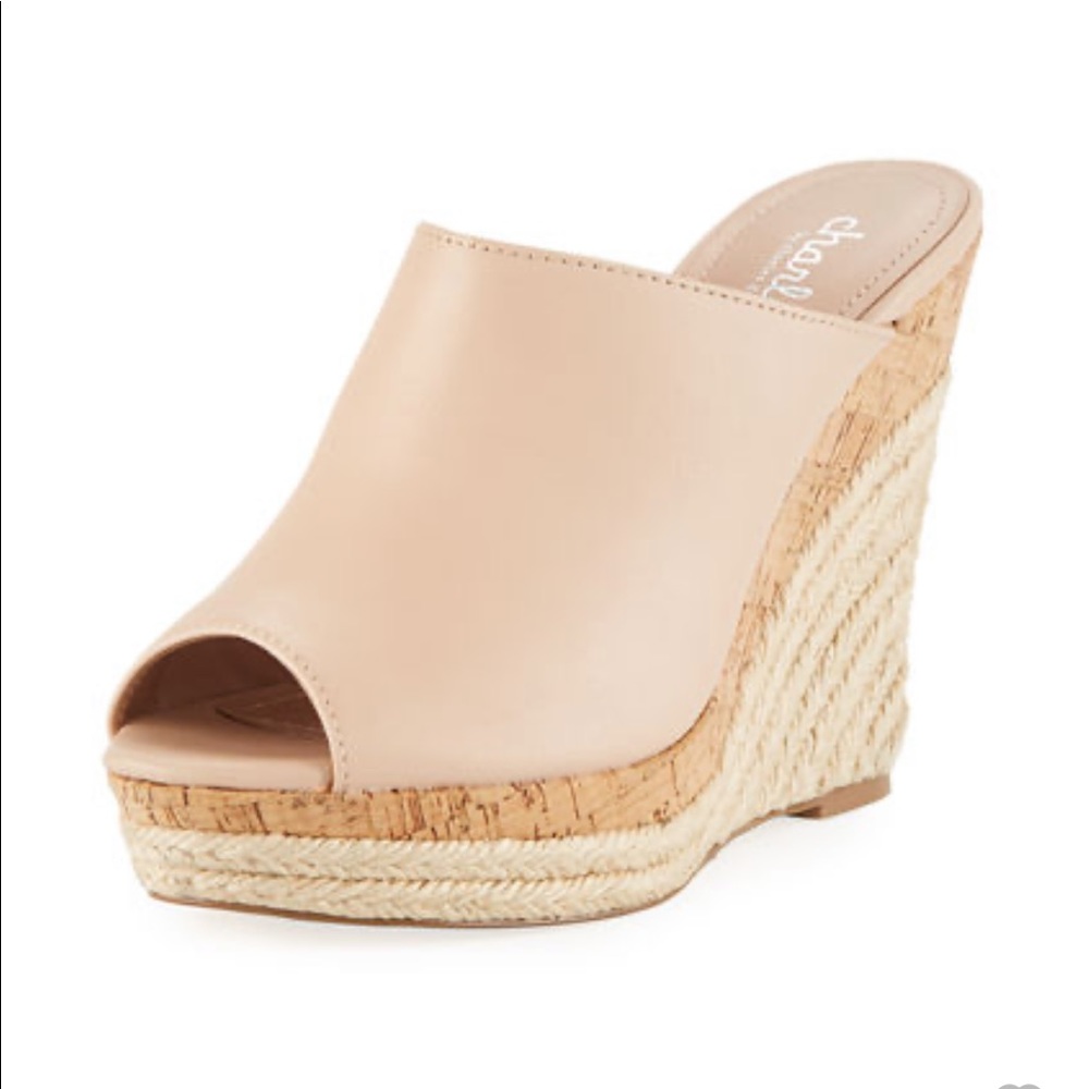 Charles David cork & espadrille wedge